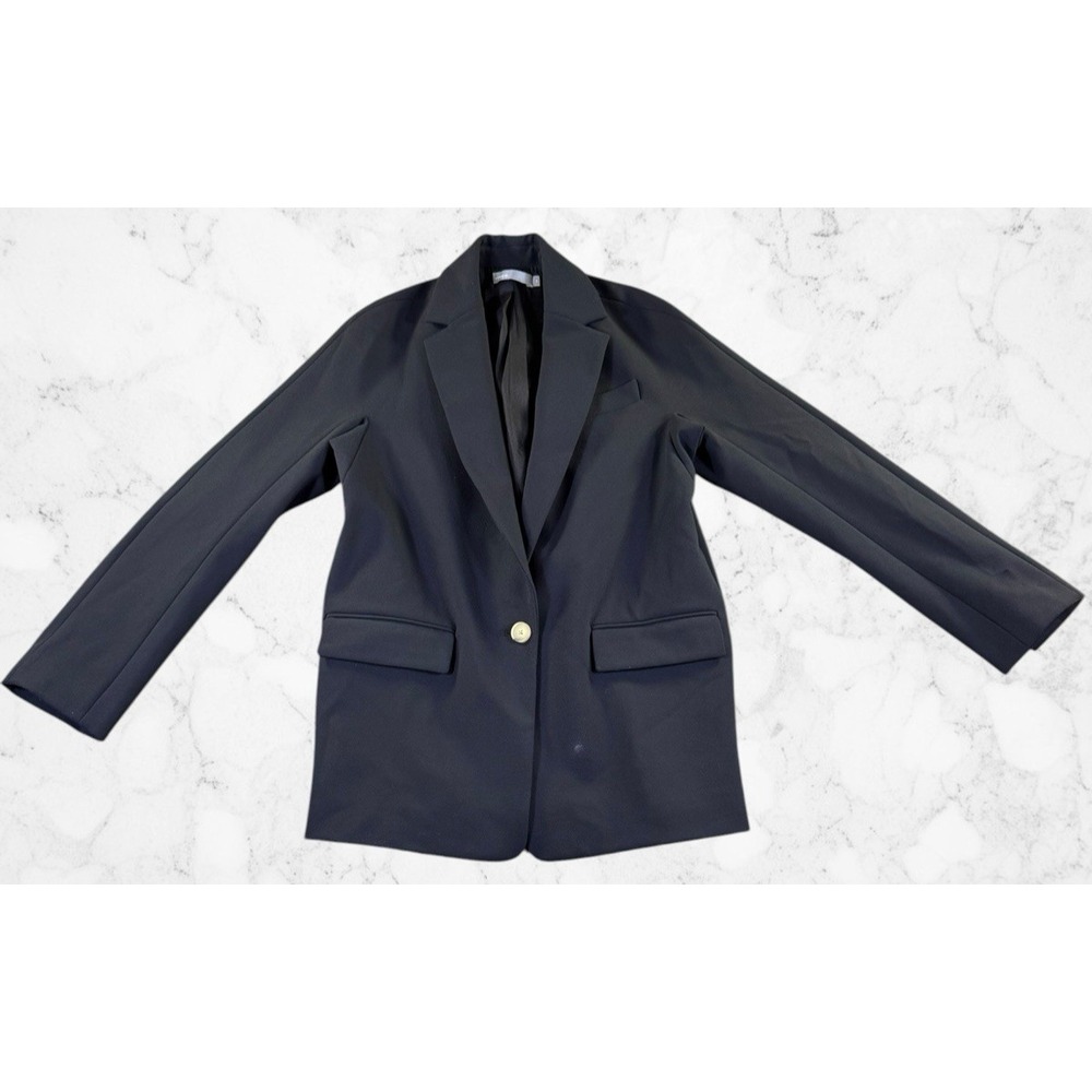 VINCE Boyfriend Womens Blazer Black Size XS 2 Pocket